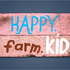 Happy. Farm. Kid.